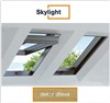 DOBROPLAST - SKYLIGHT plastové střešní okno PVC dezén dřeva 11/11 - 114/118cm